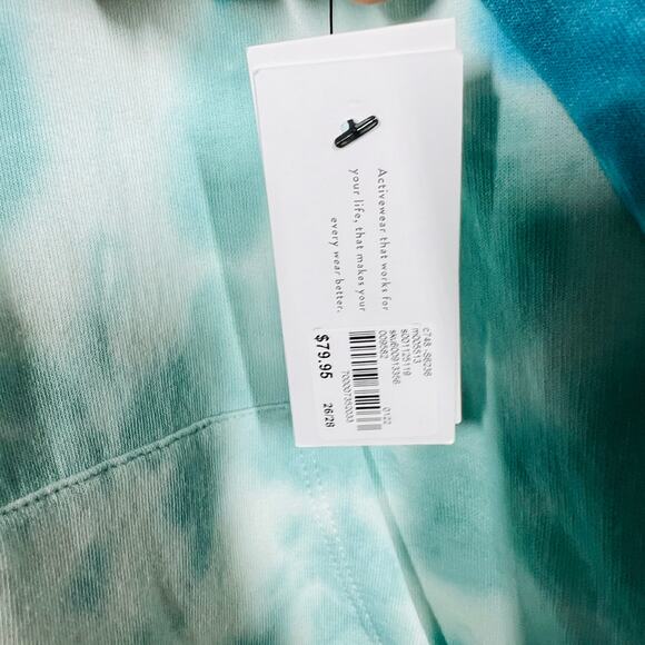 NEW! Lane Bryant Livi Activewear Hooded Sweatshirt Oversize Tie Dye Teal - 22/24 - Picture 3 of 4